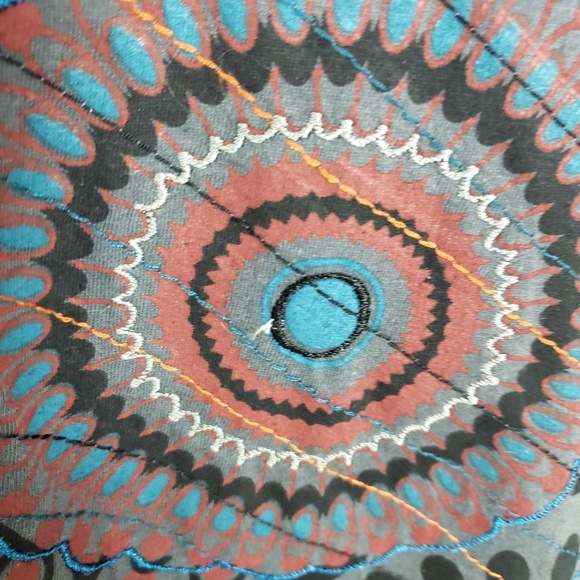 Leopards and Roses gray and multi color tunic A6 - Picture 3 of 7